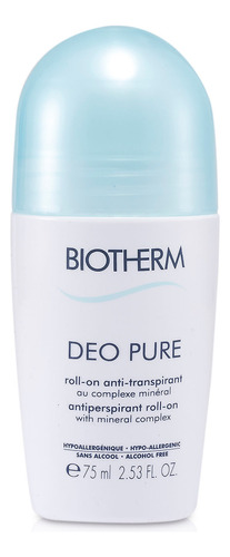 Antitranspirante Roll-on Biotherm Deo Pure Sin Alcohol 75 Ml