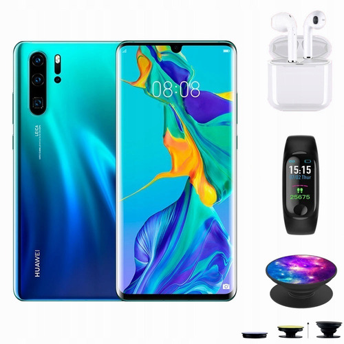 Huawei P30 Pro Dual Sim, 128 Gb, Azul Aurora, 8 Gb De Ram