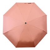 Paraguas Sombrilla Automática De Bolsillo Con Filtro Uv Color Rosa Diseño De La Tela Liso