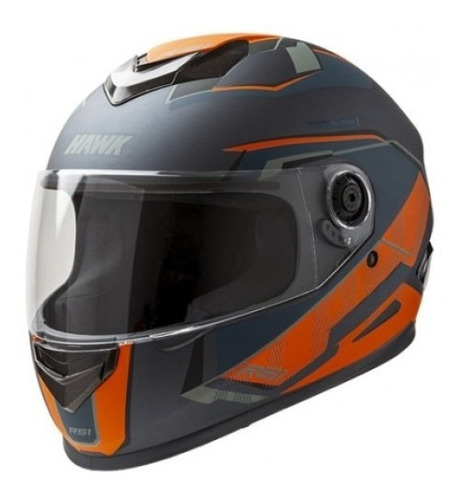 Casco Integral Hawk Rs1 Alpha Sophie Naranja Mate En Moto 46