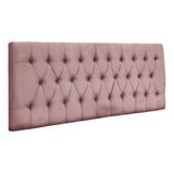 Cabeceira Painel Cama Viùva 120 Cm Imperatriz Veludo Rosê Cor Rosa