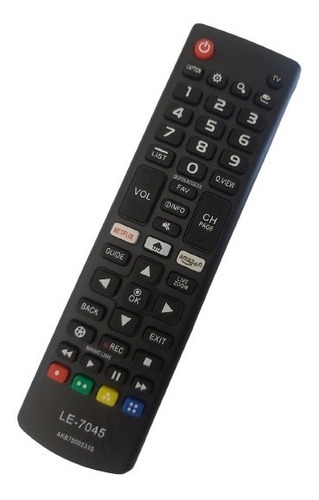 Controle Compatível LG Netflix/amazon Akb75095315 / 32lj600b