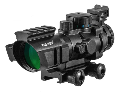 Red Dot Luneta Acog 4x32 Prdl Airsoft Dmr Reticulo Luminoso