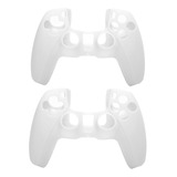 2 Peças De Capa De Silicone Para Jogo Ps5 Gamepad À Prova De