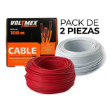 2 Cajas De Cable Calibre 10 Rojo Y Blanco Voltmex 100 Metros