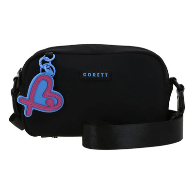 Crossbody Mediano Chenson Gorett Tay Para Dama Juvenil Acabado De Los Herrajes Níquel Color Negro Correa De Hombro Negro Diseño De La Tela Lisa | Meses sin interés