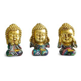 Los Tres Sabios Y Místicos Ciego Sordo Mudo Budas B-011