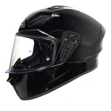 Casco Proteccion Moto Smk Stellar Integral Brillo Negro L