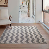 Alfombra Carpeta 100x150 Nordica Zig Zag Living Moderna