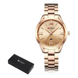 Relojes Impermeables Curren Quartz Calendar Para Mujer