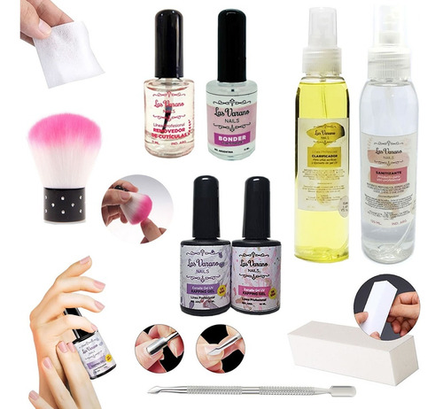 2 Esmaltes Semi Kapping Bonder Lima Sanitizante Clarificador