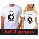 Conjunto Camiseta Casal Evangélico Para Culto Célula 2 Peças