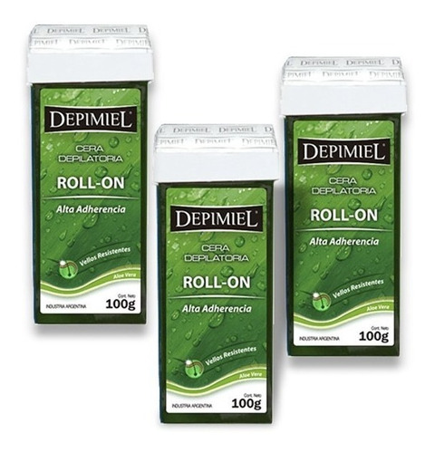 Cera Depilatoria Roll On Depimiel Sistema Español Pack 3un