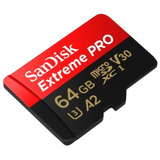 Memoria Sandisk Extreme Pro 64gb Microsd Sdxc A2 C10 U3 V30