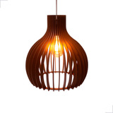 Lustre Luminária Pendente Balcão Área Gourmet Rústico 35x33