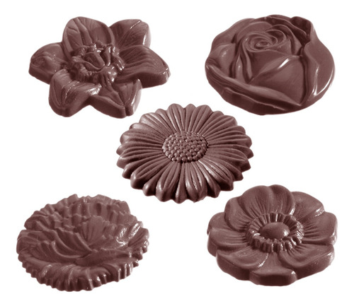  Molde Para Bombones Flores 1048cw Chocolate World