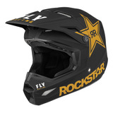 Fly Racing Kinetic Rockstar Casco Para Adultos, Color Negro/