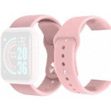 Pulseira De Silicone Cor Rosa Para Smartwatch D20 D13 Y68