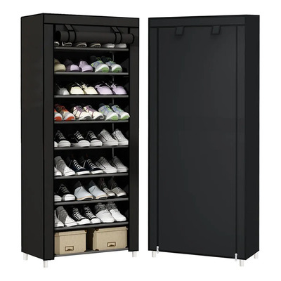 Zapatera Organizador 9 Niveles Capacidad 27 Pares Closet Zapato Tela Impermeable Cubierta Enrollable Color Negro | MercadoLibre