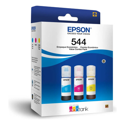 Pack X3 Tintas Ecofit Cian Magenta Amarillo Epson T544520-3p | Envío gratis