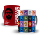 Caneca Fechado Com Lula Presidente 2022 Personalizado 325ml