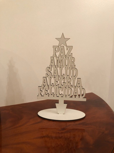 Arbol Navidad - Frase - Madera - 50 Cm
