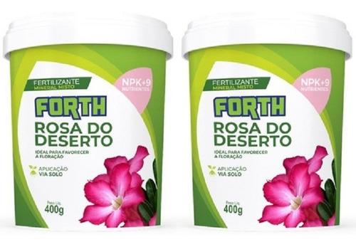 Fertilizante Forth Rosa Do Deserto - Kit 2 Potes De 400gr