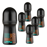 Kit Com 6 Desodorantes Roll-on 70ml Uso Diário - Barba Rubra