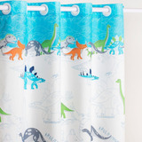 Cortina Infantil Estampada P/ Quarto De Criança 2,00 X 1,80 Cor Dinossauros