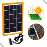 Placa Solar Carregador Usb Varias Entradas 6v Celular Tablet