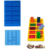 Juego 2 Moldes Silicon De Bloques - Niños Chocolates Gomitas