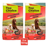 Alimento Top Choice Top Choice  Seco Para Perro Top Choice Tocino 20kg Para Perro Todas Las Edades De Raza  Mediana Y Grande Sabor Bacon En Bolsa De 10kg