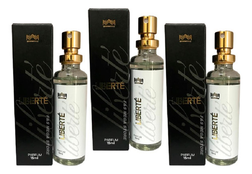 Kit 3 Perfume Feminino Liberte Amakha Paris 15ml Bolsa