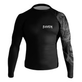 Raven Fightwear Manga Dragón Bjj Rash Guard Mma Para Hombre,