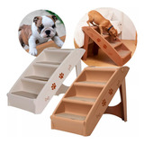 Escalera Mascotas Plegable Segura Perros Gatos 4 Escalones