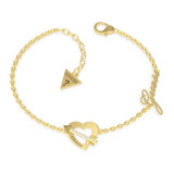 Pulsera Guess Across My Heart Talla L Color Dorado Boleta