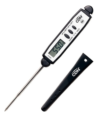 Termometro Bolsillo Digital Alimentos Marca Cdn -40 A 230°c Color Negro