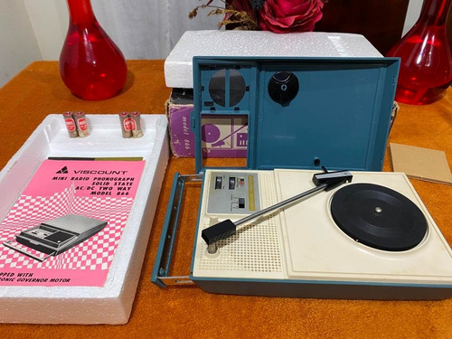 Rádio E Toca-discos Miniature Antigo Modelo:866