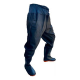 Pantalon Wader Negro Tiro Alto  Vadeo Bota Termosellada Vg