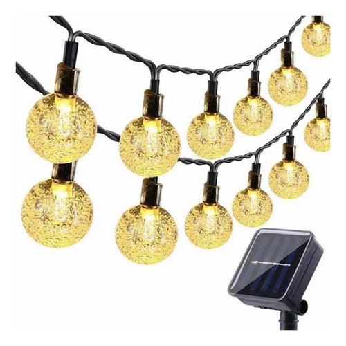 Serie De Luces Led 22m 200 Focos Decorativos Solar Luz