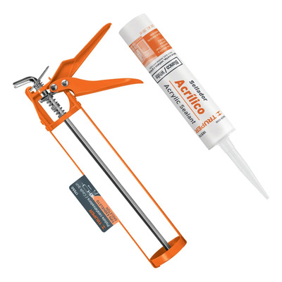 Pistola Calafateadora + Sellador Acrílico Blanco280ml Truper | MercadoLibre