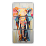 45x90cm Cuadro Decorativo Elefante Abstracto Luminoso Patró