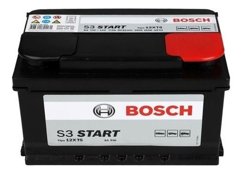 Bateria Bosch 12x75 Volkswagen Gol 12 Meses De Gtia 