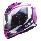 Casco Integral Ls2 Storm Ii Techy Bco/ros Ff800