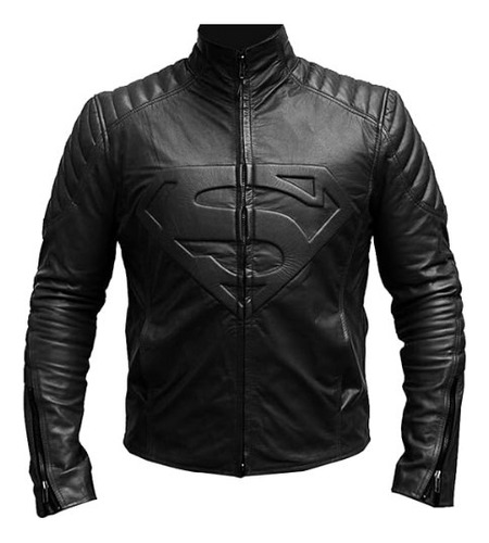 Campera Chaqueta De Cuero Superman Cosplay Geek 