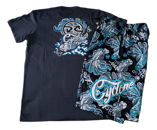 Conjunto Kit  Cyclone   Bermuda E Camiseta Lançamento