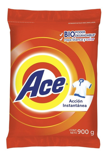 Detergente En Polvo  Ace Acción Instantánea 900g