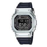 Reloj Casio G-shock Tough Solar Gmw-b5000-1 Bluetooth Hombre Color Del Fondo Negro Color De La Correa Negro Color Del Bisel Plateado