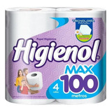 Papel Higiénico Higienol Max 100mt 80 Rollos 2 Bolsones