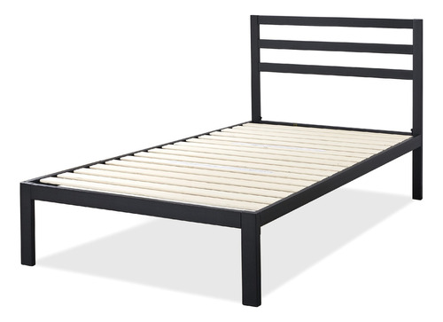 Base Cama Con Respaldo Mia Zinus 1,5 Plaza Long 105x200x36cm Color Negro